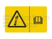 Autocollant, flèche jaune