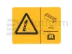 Autocollant, flèche jaune