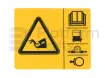 Autocollant, flèche jaune