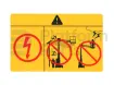 Decal, high voltage, mast lifts