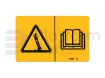 Autocollant, flèche jaune