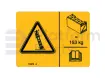 Autocollant, flèche jaune