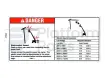 Pegatina, peligro, electrical hazard, stay clear