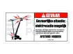 Decal, danger, electrical hazard, stay clear, Dutch