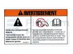 Decal, warning, compart access, French
