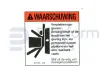 Decal, crushing hazard, Dutch