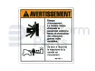 Decal, crushing hazard, French