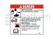 Decal, danger, battery safety