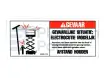 Decal, electrocution, scissor lift, Dutch