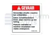 Decal, tilt alarm, Dutch