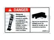 Decal, tip-over hazard, French
