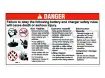 Decal, danger, battery safety