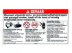 Decal, danger, battery safety, Dutch