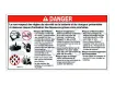 Decal, danger, battery safety, French