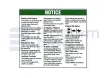Decal, operating instructions