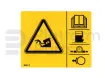 Autocollant, flèche jaune
