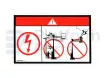 Decal, high voltage, mast lifts