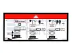 Decal, tipping danger, scissor lift