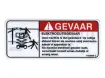 Decal, electrocution, scissor lift