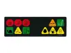 Pegatina, display, caja de control