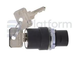 Switch, key, 3P maintained, key removal from center