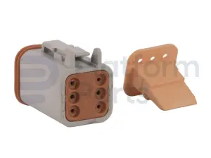 Connector plug, DT-series, 6 pin, male