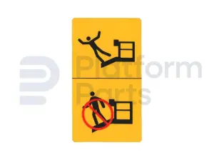 Pegatina, fall hazard