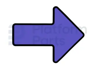 Pegatina, flecha azul