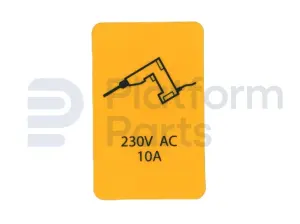 Decal, power to platform 230V