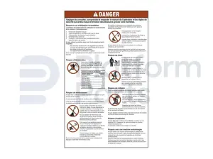 Decal, danger, general safety rules (FR/bl)