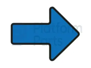 Decal, blue arrow