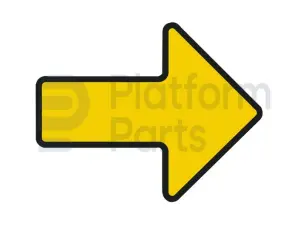 Decal, yellow arrow