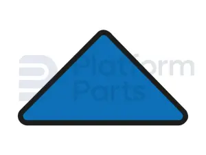 Decal, blue triangle