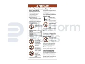 Decal, danger, general safety rules (IT/sl)