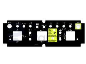 Pegatina, uso, caja de control