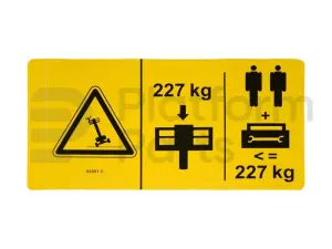 Decal, max capacity 227kg