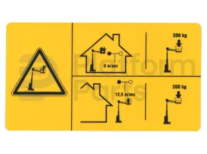 Decal, tipping danger