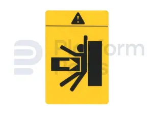 Decal, crushing hazard