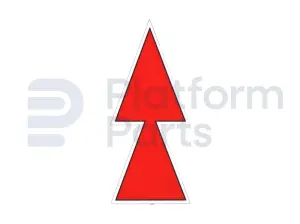 Decal, red arrow
