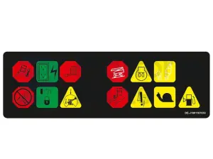 Pegatina, display, caja de control