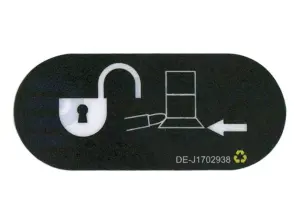 Decal, soft touch override, control box