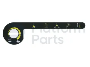 Decal, function-speed, control box