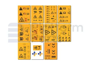 Decal kit, safety (symbols), scissor lift
