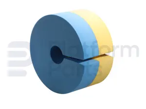 Foam bumper, blue/yellow (20cm x 10cm)