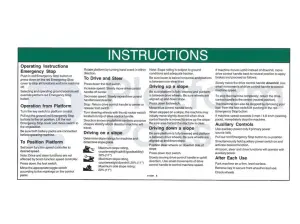 Decal, operating instructions