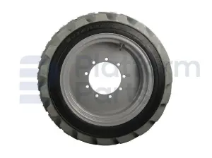 Non-marking tire + rim, foamed, LH