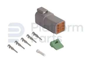 Connector plug, DT-series, 6 pin, female