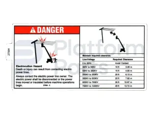 Pegatina, peligro, electrical hazard, stay clear