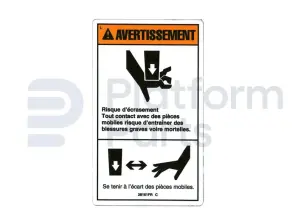 Decal, hand crushing, French
