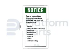 Decal, hazardous materials